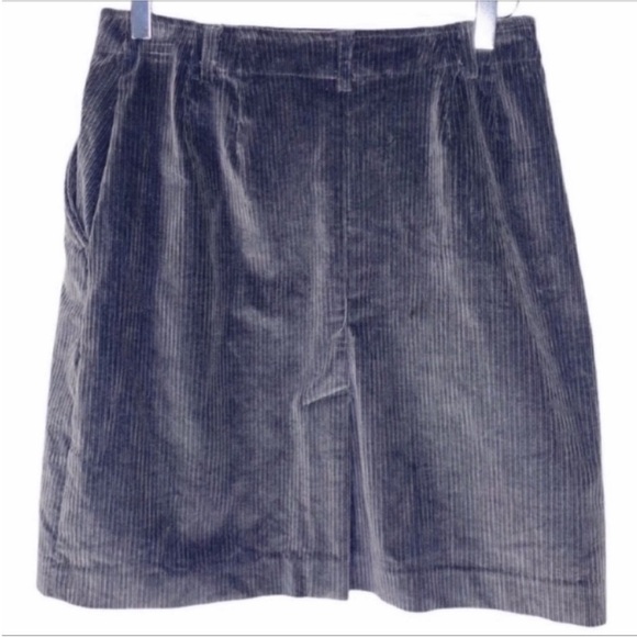 LIZ CLAIBORNE LIZ SPORT vintage corduroy skirt 8 gray - Picture 3 of 9